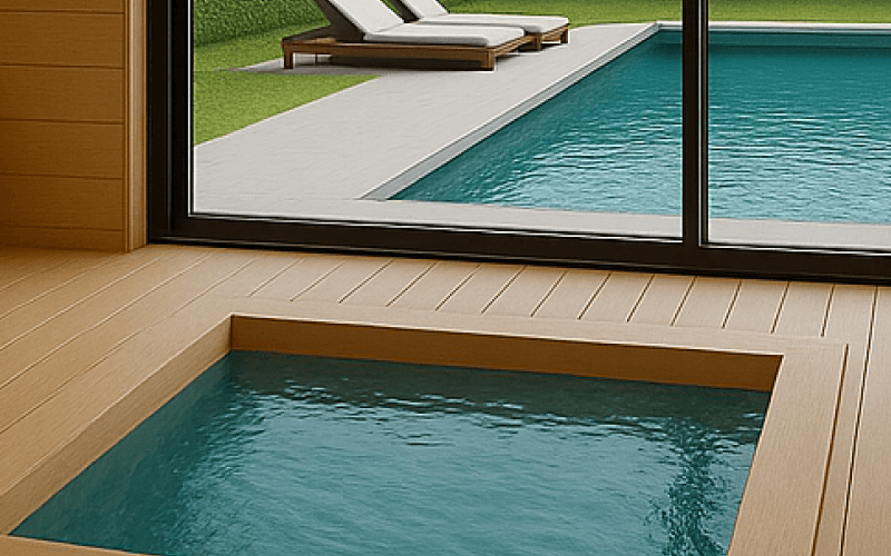 inside pool