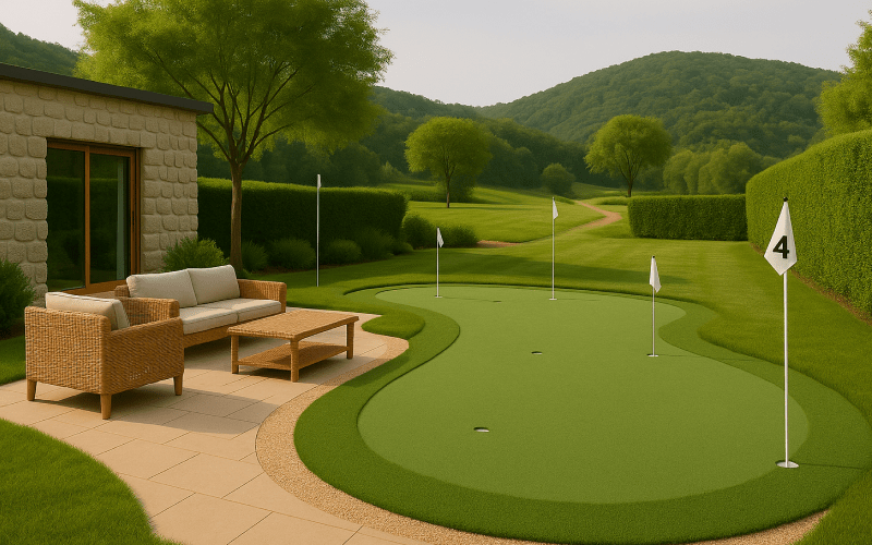 mini golf in your garden
